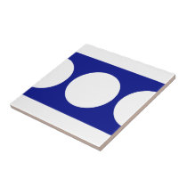 White Circles on Blue tiles