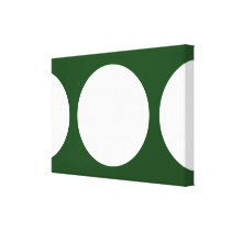 White Circles on Green canvas prints