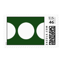 White Circles on Green – Medium stamps