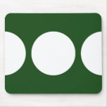 White Circles on Green Mousepads