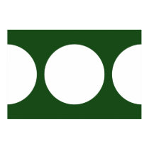 White Circles on Green posters