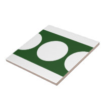 White Circles on Green tiles