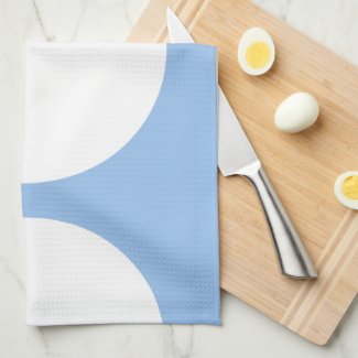 White Circles on Light Blue kitchentowel