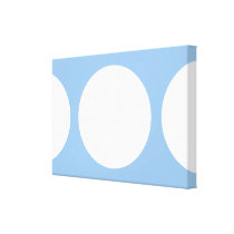 White Circles on Light Blue canvas prints