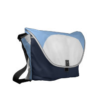 White Circles on Light Blue messenger bags