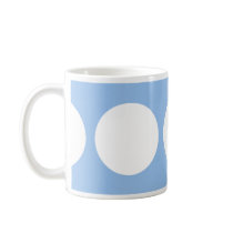 White Circles on Light Blue mugs