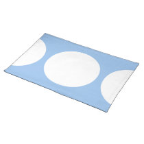 White Circles on Light Blue placemats