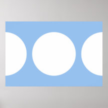 White Circles on Light Blue Posters