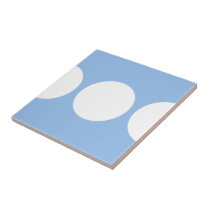 White Circles on Light Blue tiles