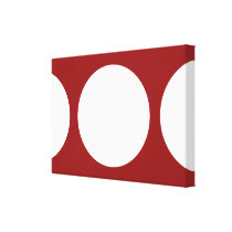 White Circles on Red canvas prints