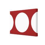 White Circles on Red Gallery Wrap Canvas