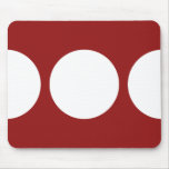 White Circles on Red Mousepads