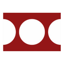 White Circles on Red posters