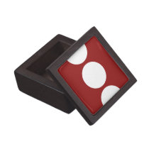 White Circles on Red premium gift boxes