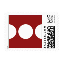 White Circles on Red – Small stamps