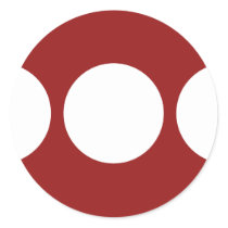 White Circles on Red stickers