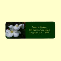 White Clematis Pair Flower Address Label labels