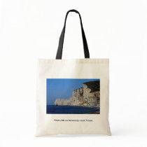White cliffs on Normandy coast, France Tote Bag