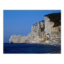 White cliffs on Normandy coast, France Postcard