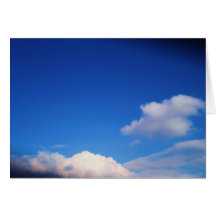 White Clouds & Blue Sky Greeting Card