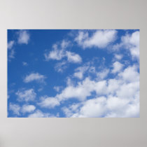 White clouds. posters