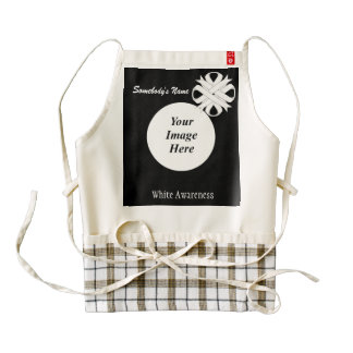 White Clover Ribbon Template Zazzle HEART Apron