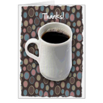 White Coffee Mug and Multi OvalsThank You Greeting Cards