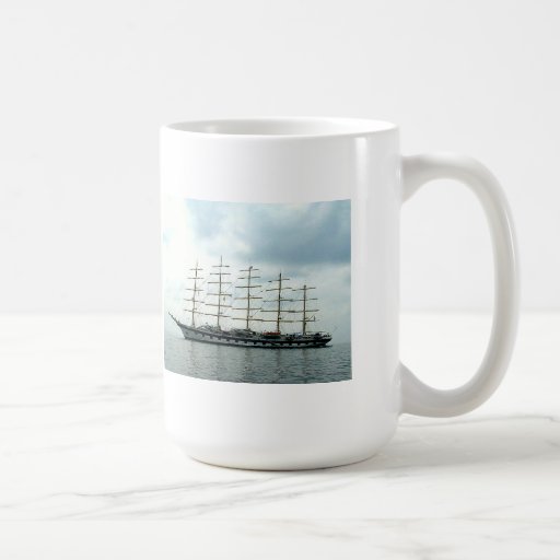 White Coffee Mug Italian Sailing Ship