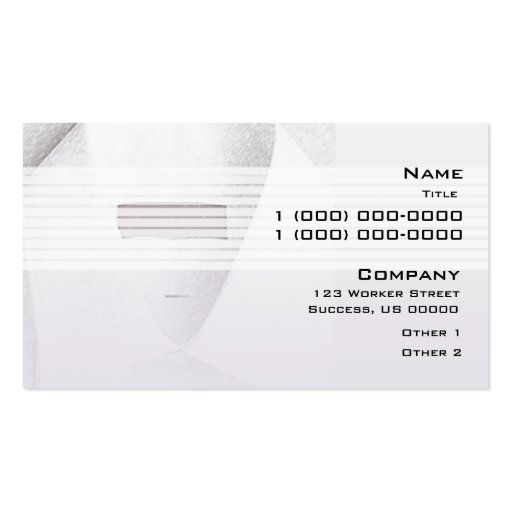 White Collar Employment Agency Business Card (back side)