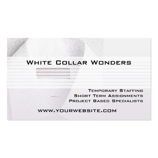 White Collar Employment Agency Business Card
