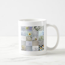 White Color Photograph Collage Coffee Mug