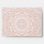 White & Coral  Lace Fabric Image  Background Envelope