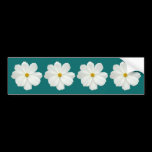 White Coss Flower bumper stickers