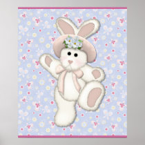 White Country Bunny Nursery posters