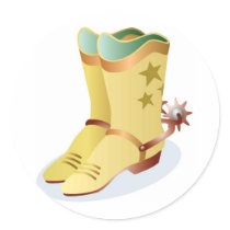 White Cowboy Boots with Riding Spurs stickers by White_Wedding White Cowboy Boots with Riding Spurs stickers