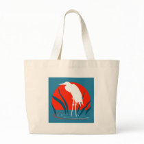 White Crane in Sunset bags