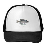 White Crappie Logo (titled) Trucker Hats