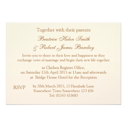 White - cream orchids Wedding Invitation