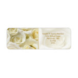 White cream roses Return Address Avery Label