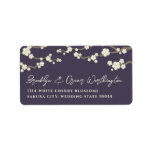 White Cream Sakura Cherry Blossoms Address Labels labels