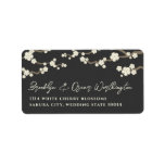 White Cream Sakura Cherry Blossoms Address Labels labels