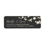 White Cream Sakura Cherry Blossoms Address Labels labels