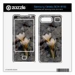 White Crocus Decals For Samsung Omnia