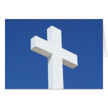 White Cross Greeting Card