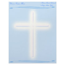 White Cross on Blue Letterhead by envisiondesigns White Cross on Blue Letterhead