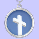 White Cross, Silver Necklace necklaces