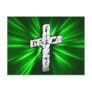 White Cross with Emerald Burst Post Card