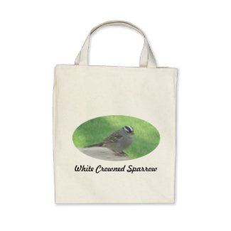 White Crowned Sparrow Organic Grocery Tote Tote Bag