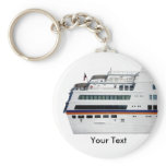 White Cruise Ship Covered Decks Keyring Key Chain