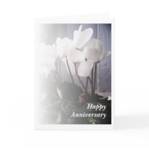 White Cyclamen Greeting Card